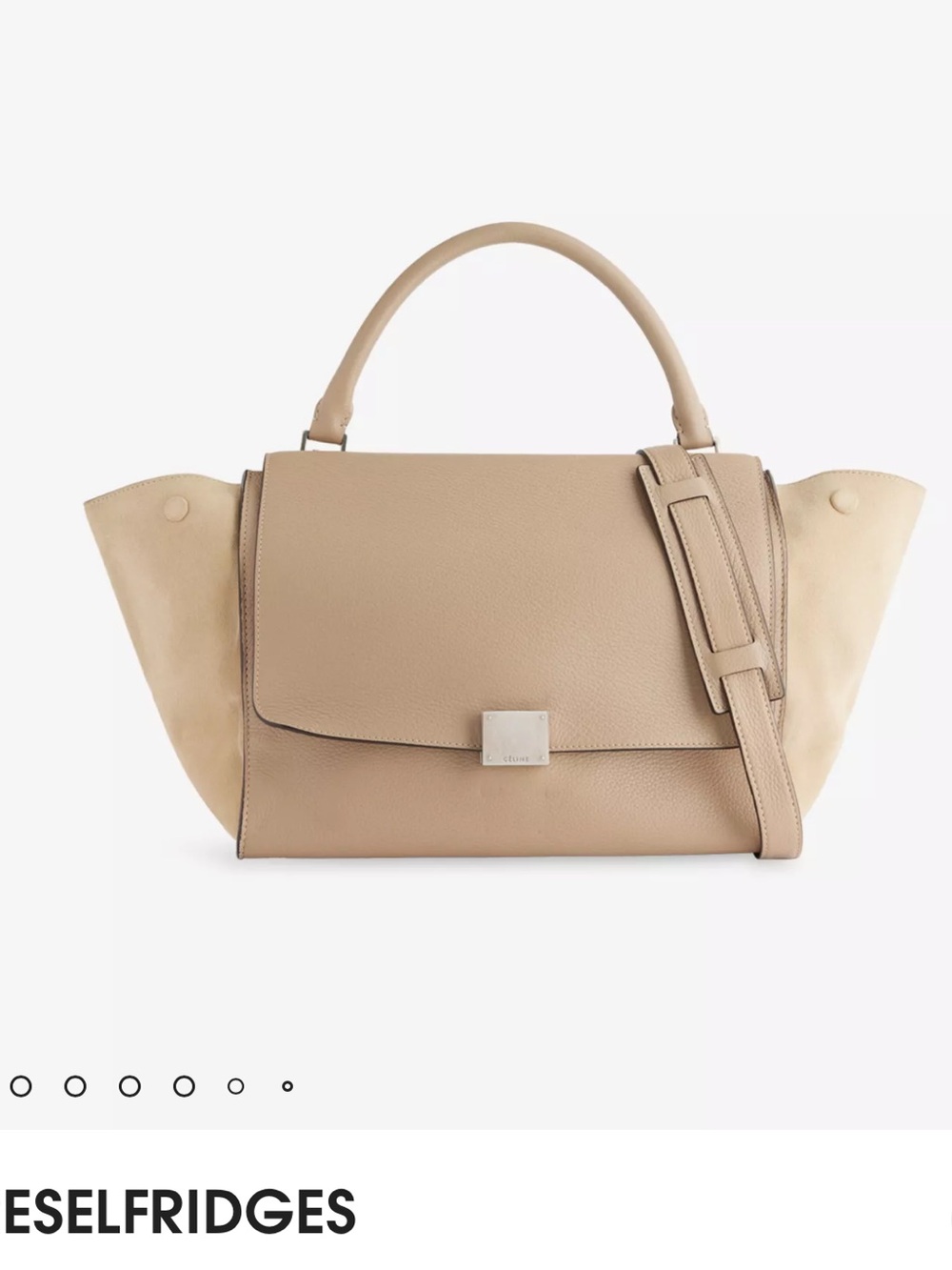 Celine $2950 nude medium trapeze tote